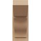Ekena Millwork 8-in W x 14-in D x 18-in H Funston Slat Rough Cedar Woodgrain TimberThane Outlooker, Primed Tan OUTUR080X14X18FST24RCPR - alternate 4